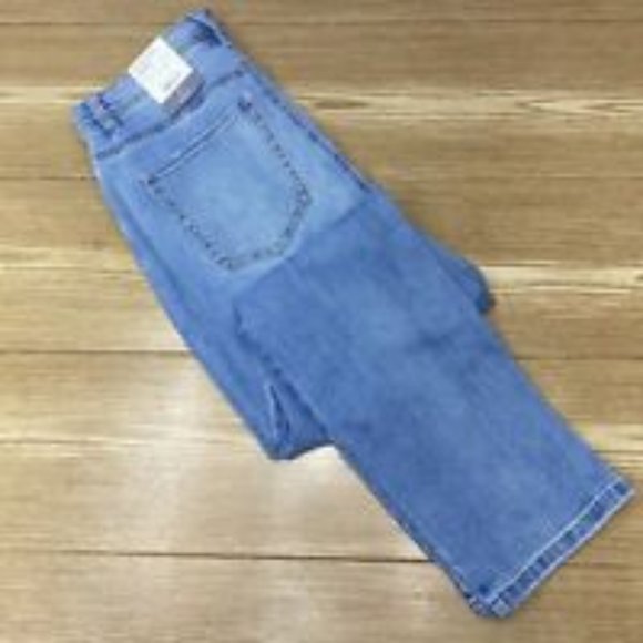 Style & Co. Denim - Style & Co Womens High Rise Jeans Slim Leg Distressed Denim Ankle Pants Size 6